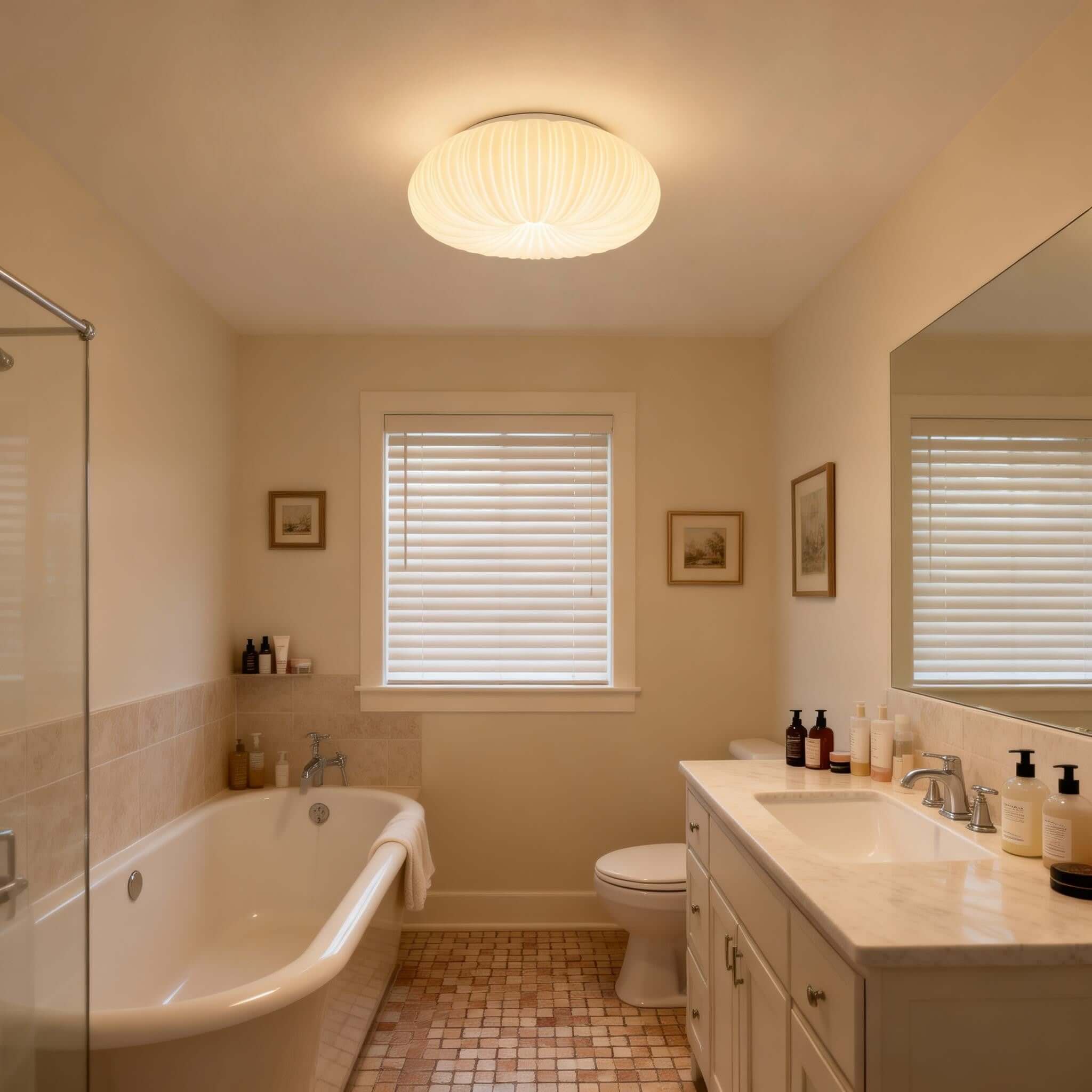 Vimela Ceiling Lamp – Dimmable LED Ceiling Lights for Bathrooms | Rossolighting