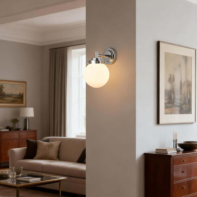 Vorexa Wall Lamp – Modern Milk Glass Sconce for Hallways | Rossolighting