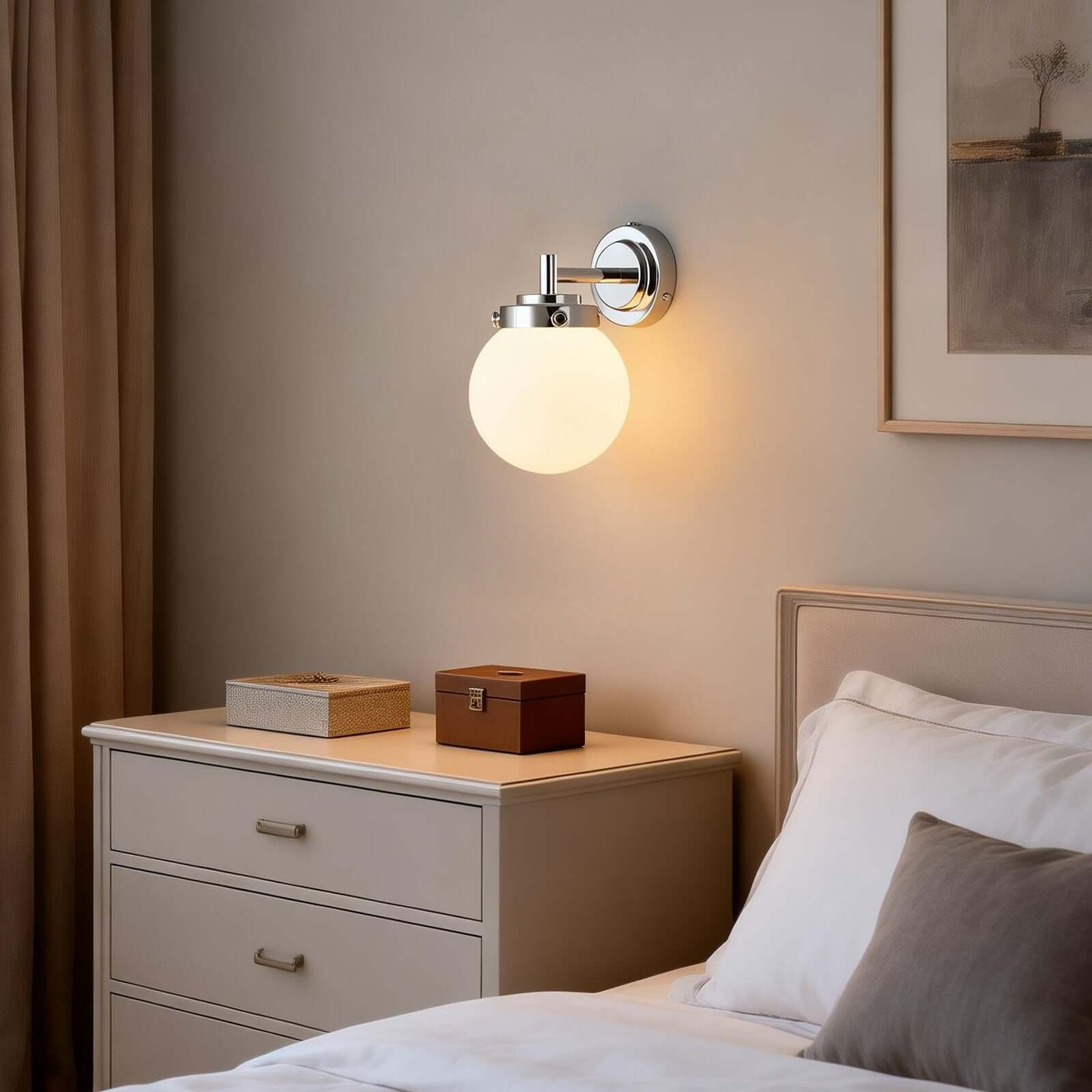 Vorexa Wall Lamp – Modern Milk Glass Sconce for Hallways | Rossolighting