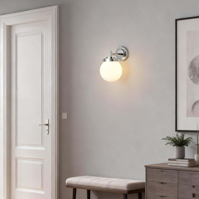 Vorexa Wall Lamp – Modern Milk Glass Sconce for Hallways | Rossolighting