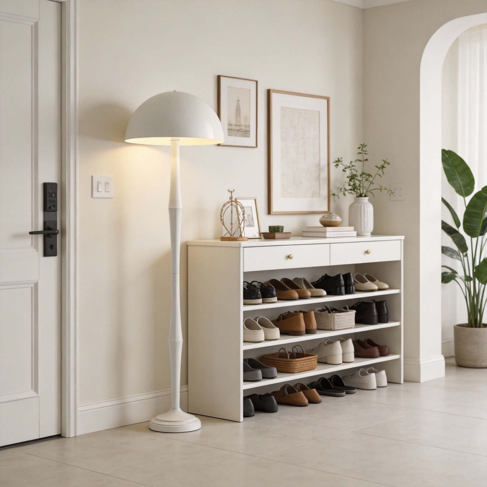 Xavira Floor Lamp – Modern White Standing Light for Living Room | Rossolighting