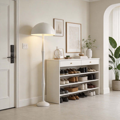 Xavira Floor Lamp – Modern White Standing Light for Living Room | Rossolighting