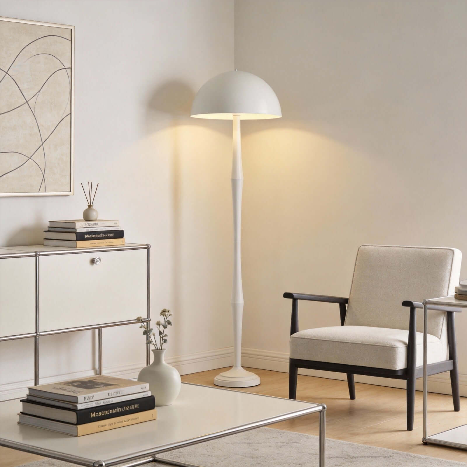 Xavira Floor Lamp – Modern White Standing Light for Living Room | Rossolighting
