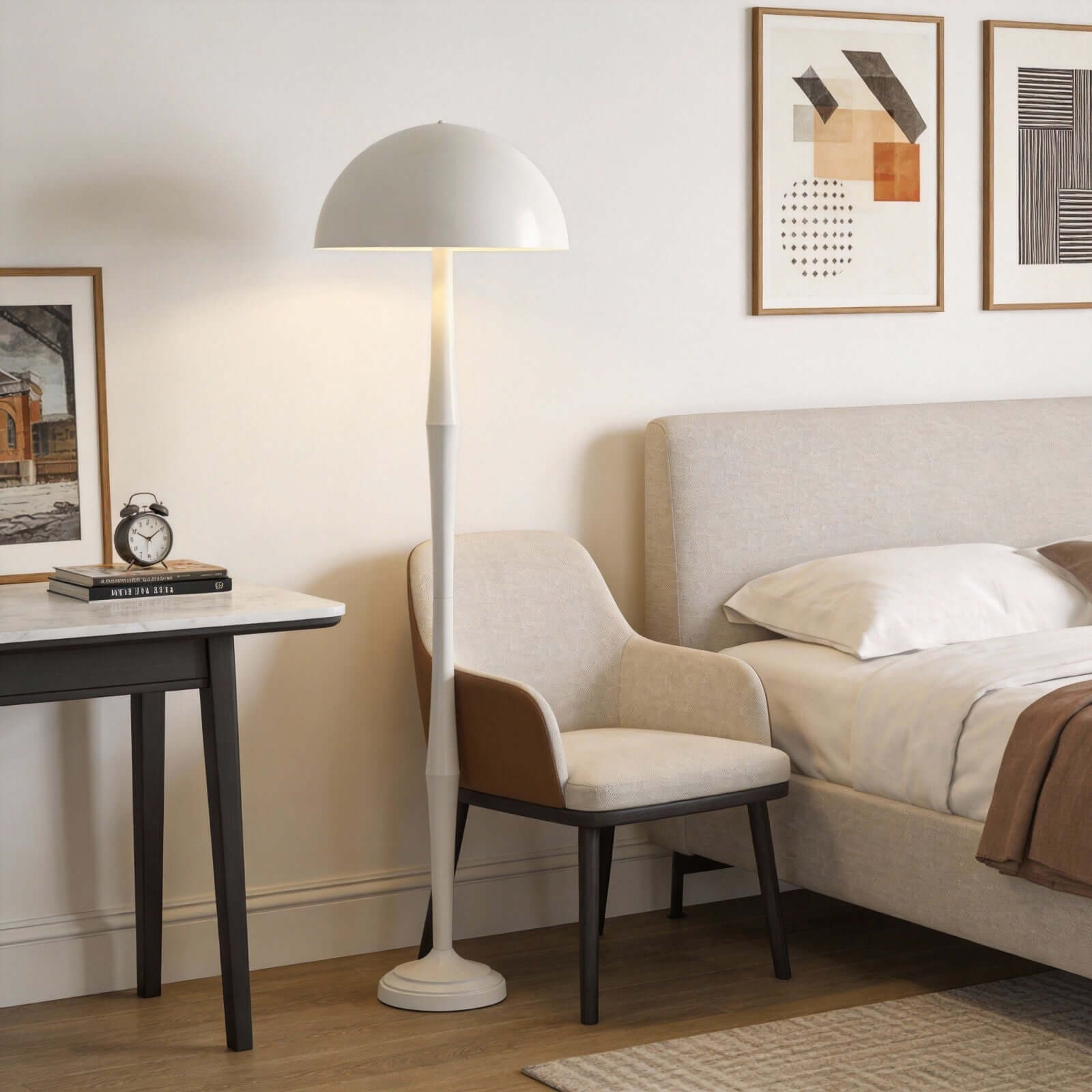 Xavira Floor Lamp – Modern White Standing Light for Living Room | Rossolighting