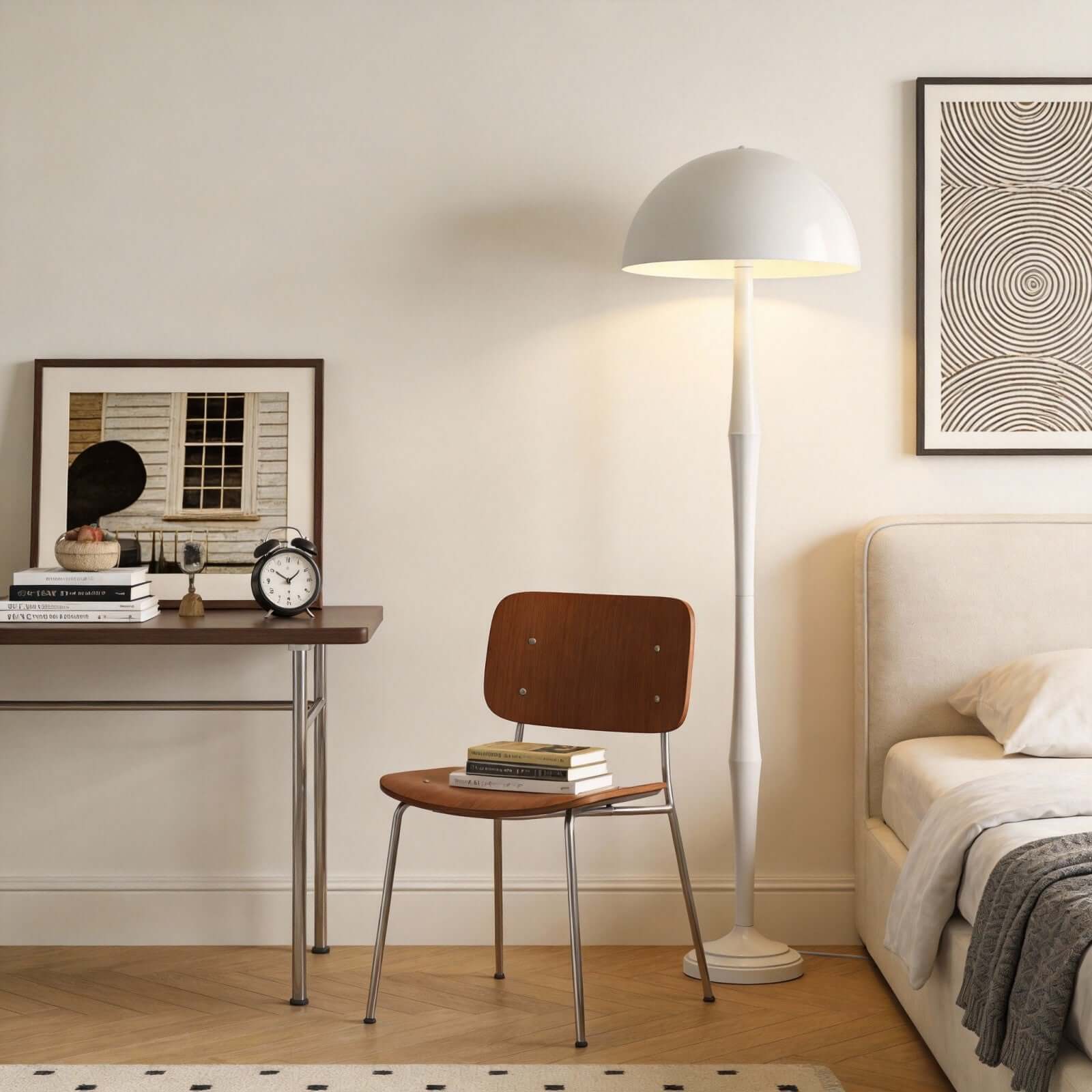 Xavira Floor Lamp – Modern White Standing Light for Living Room | Rossolighting