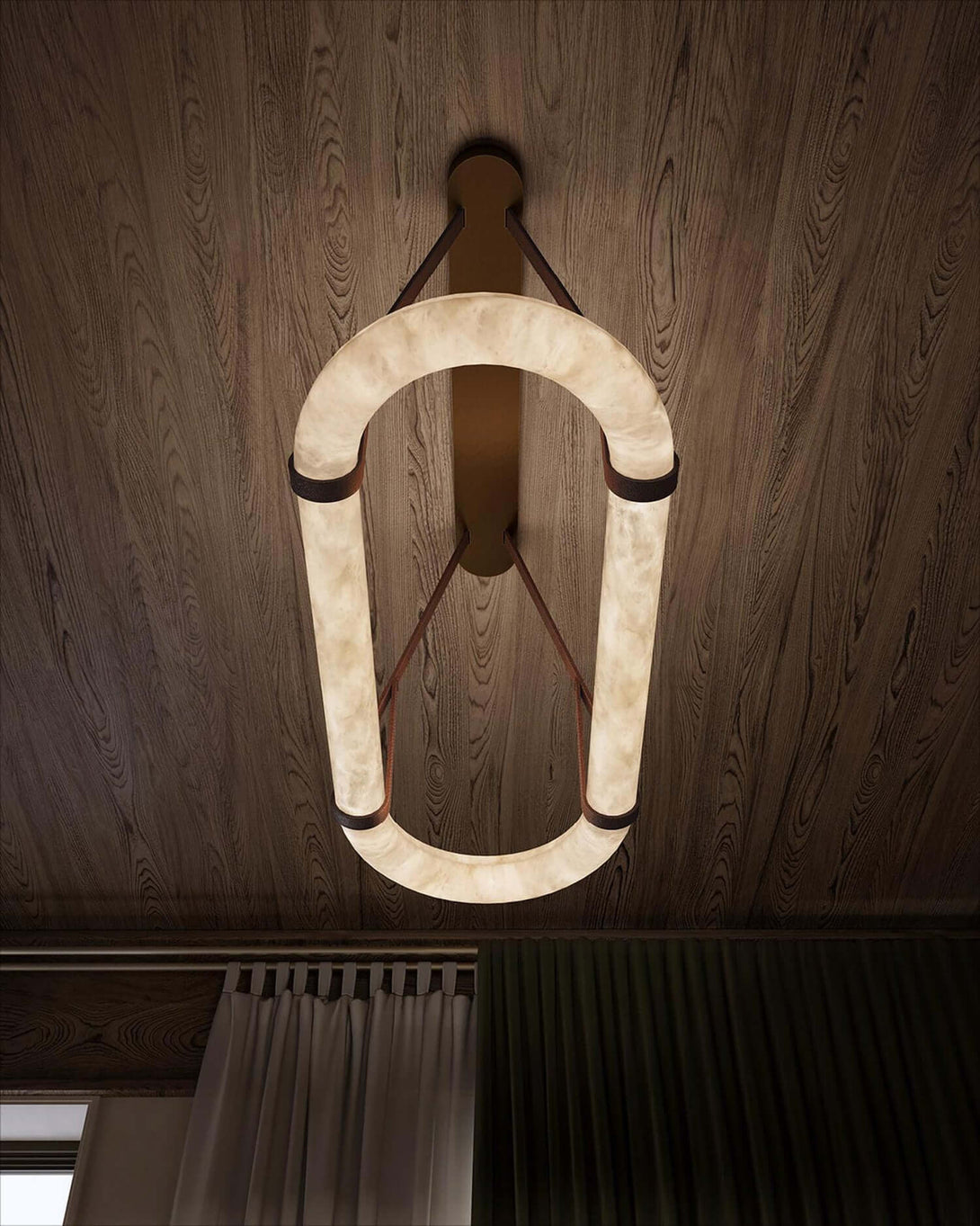 Zalonix Chandelier – Alabaster Retro Chandelier for Dining Room