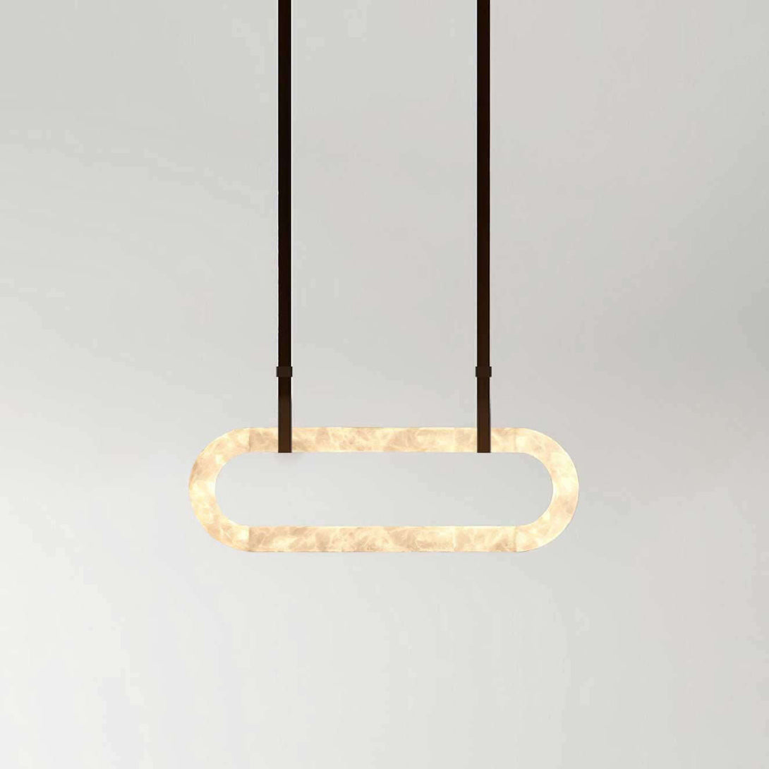 Zalonix Chandelier – Alabaster Retro Chandelier for Dining Room