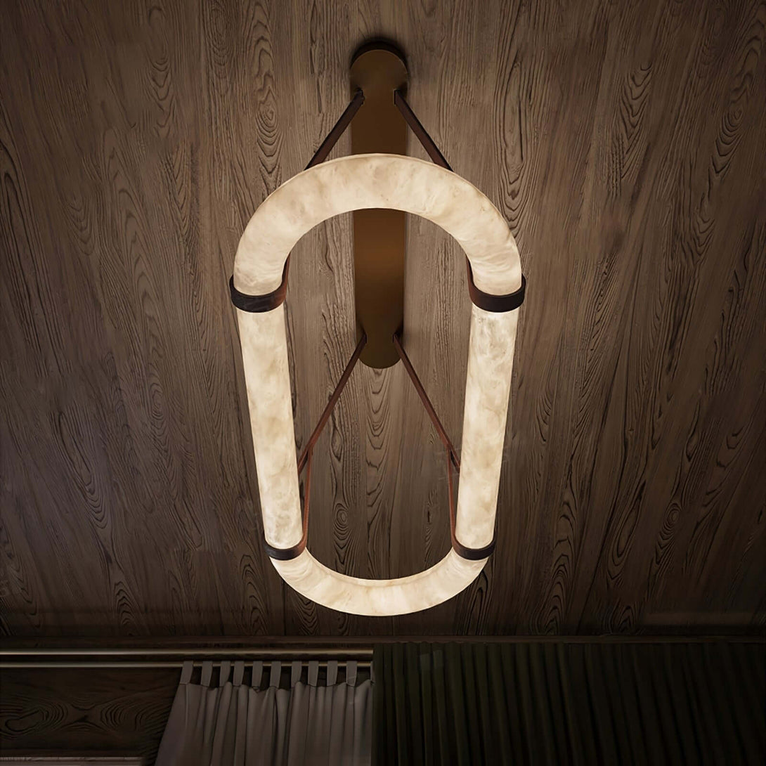 Zalonix Chandelier – Alabaster Retro Chandelier for Dining Room