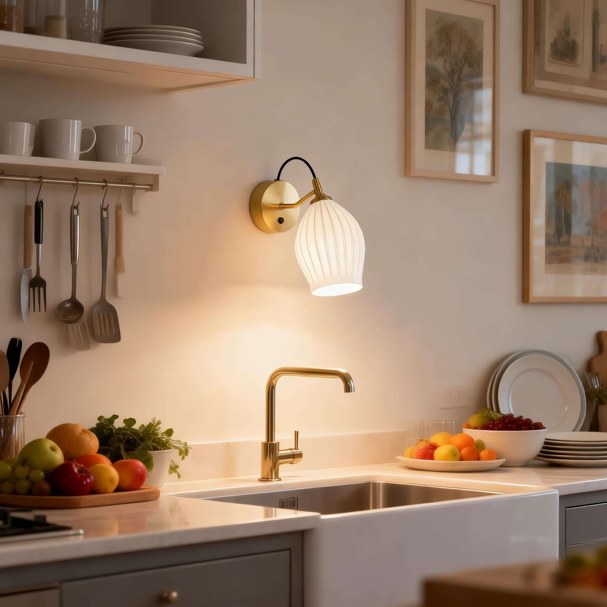 Zavira Wall Lamp – Ceramic Wall Sconce with Switch Design | Rossolighting