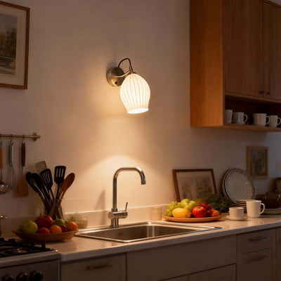 Zavira Wall Lamp – Ceramic Wall Sconce with Switch Design | Rossolighting