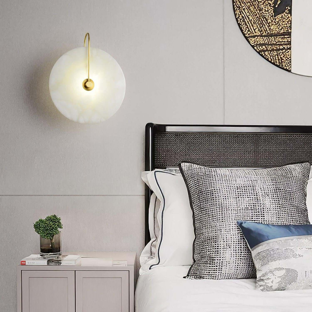 Zayro Wall Sconce – Alabaster Wall Sconce Bedside Lights