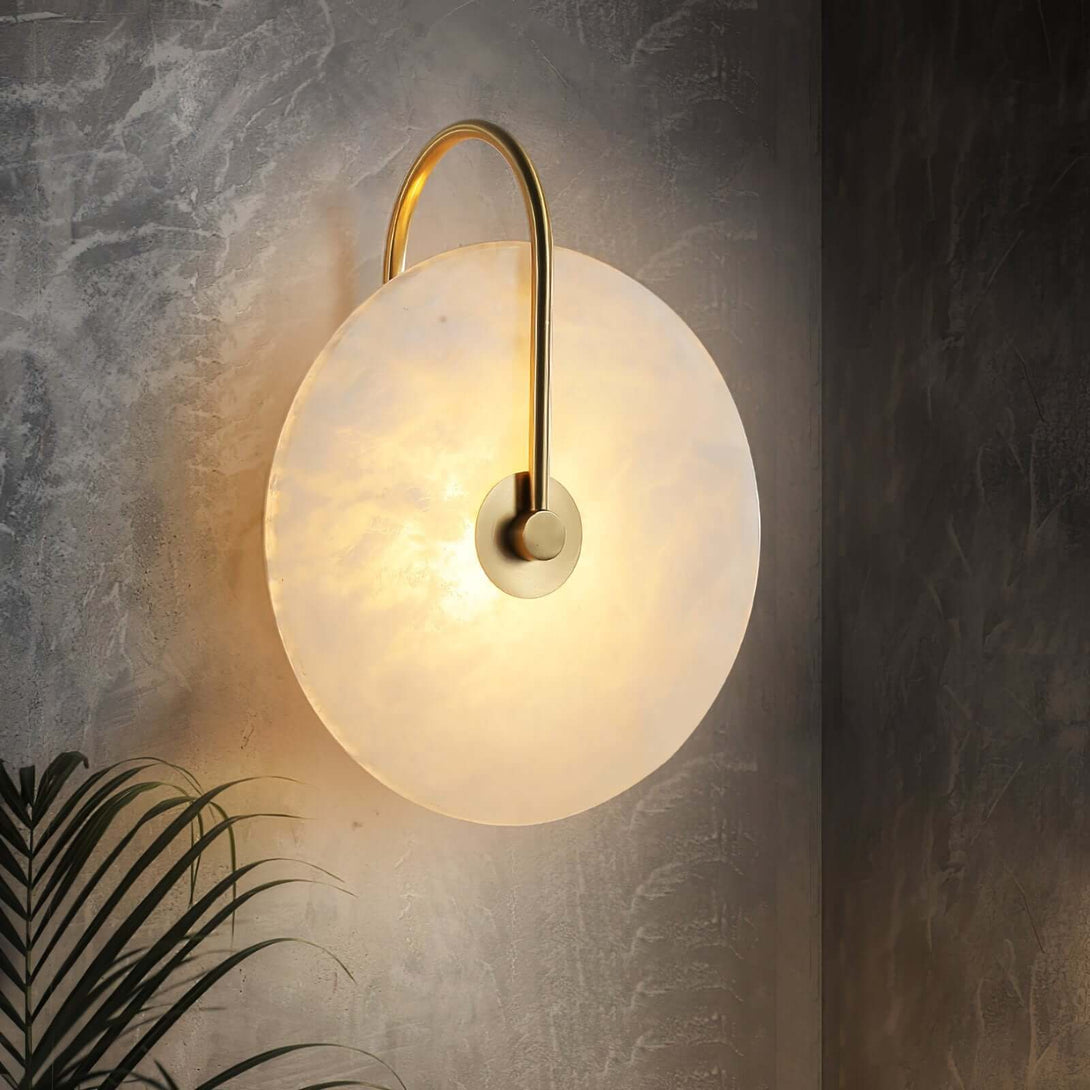 Zayro Wall Sconce – Alabaster Wall Sconce Bedside Lights