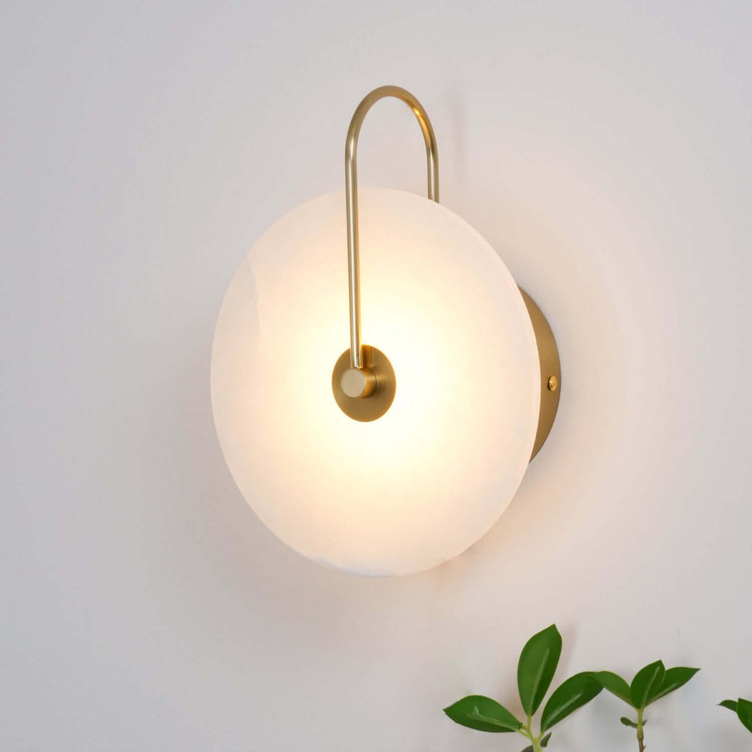 Zayro Wall Sconce – Alabaster Wall Sconce Bedside Lights