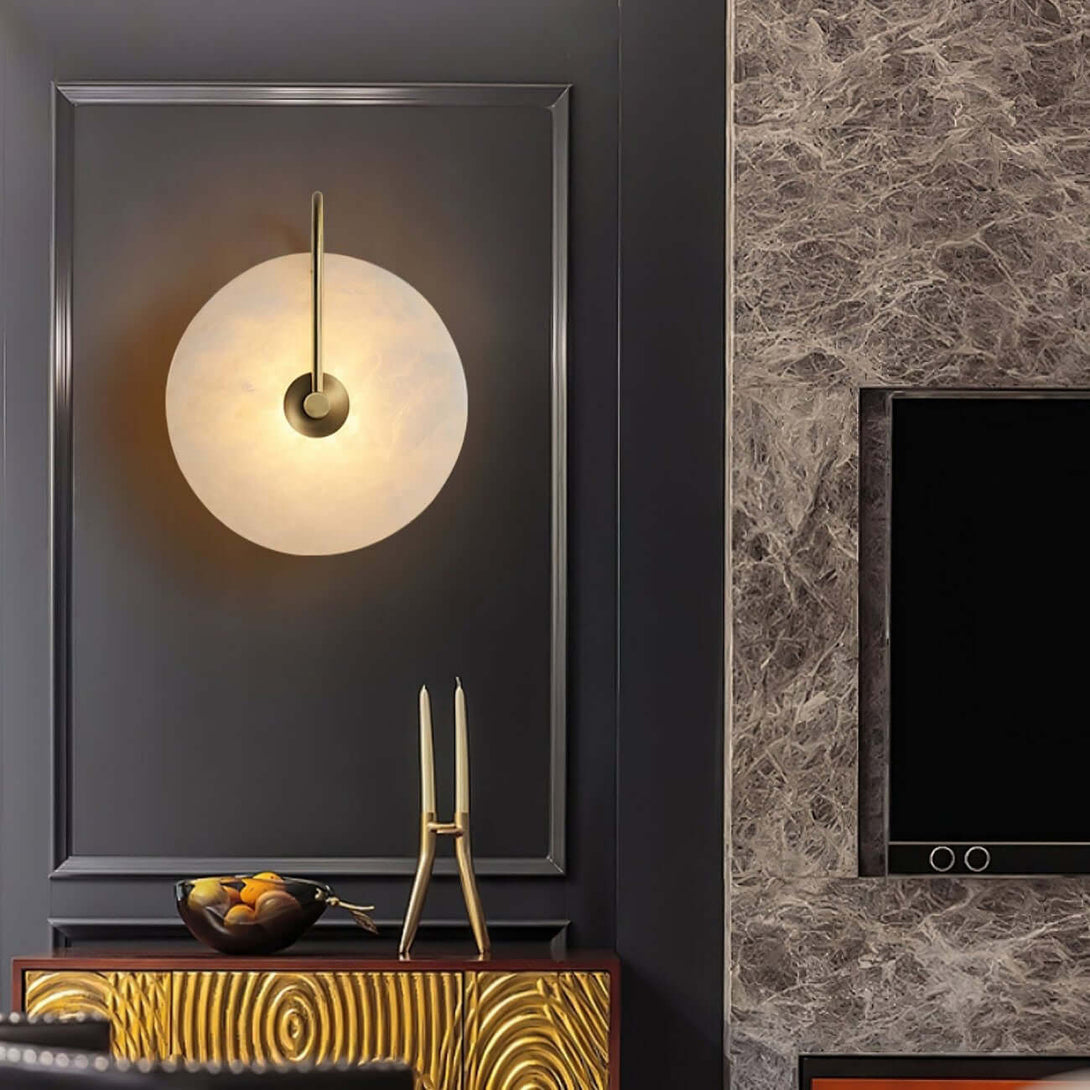 Zayro Wall Sconce – Alabaster Wall Sconce Bedside Lights