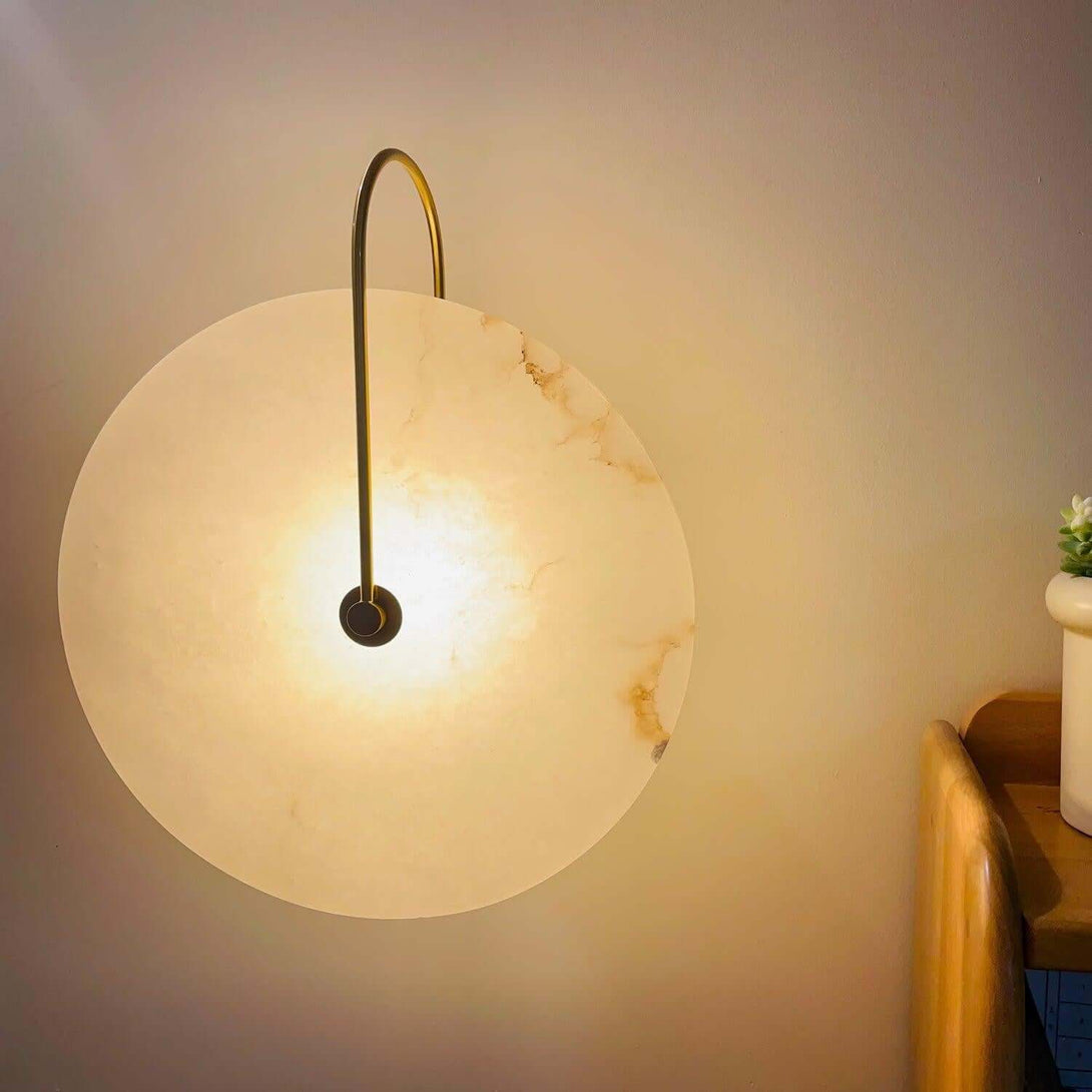 Zayro Wall Sconce – Alabaster Wall Sconce Bedside Lights