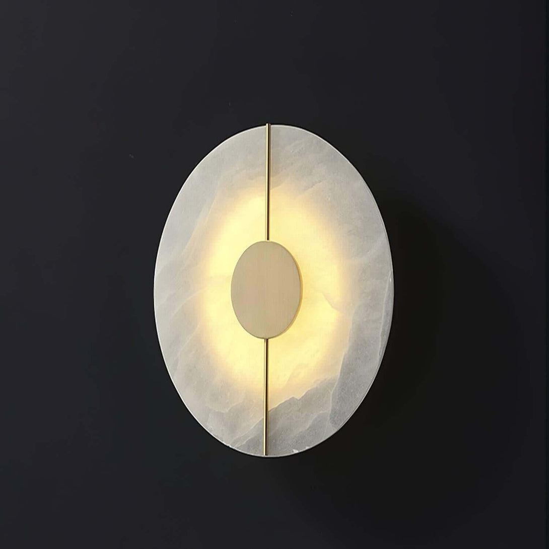 Zaytro Wall Sconce – Alabaster Wall Sconce, Modern Brass Style