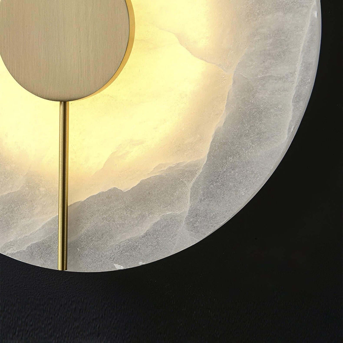 Zaytro Wall Sconce – Alabaster Wall Sconce, Modern Brass Style