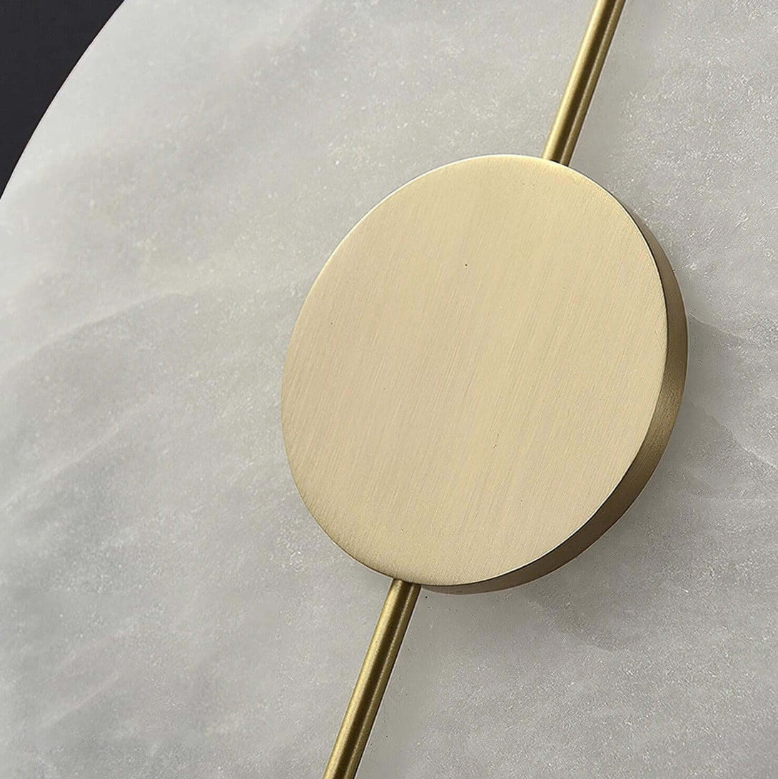 Zaytro Wall Sconce – Alabaster Wall Sconce, Modern Brass Style