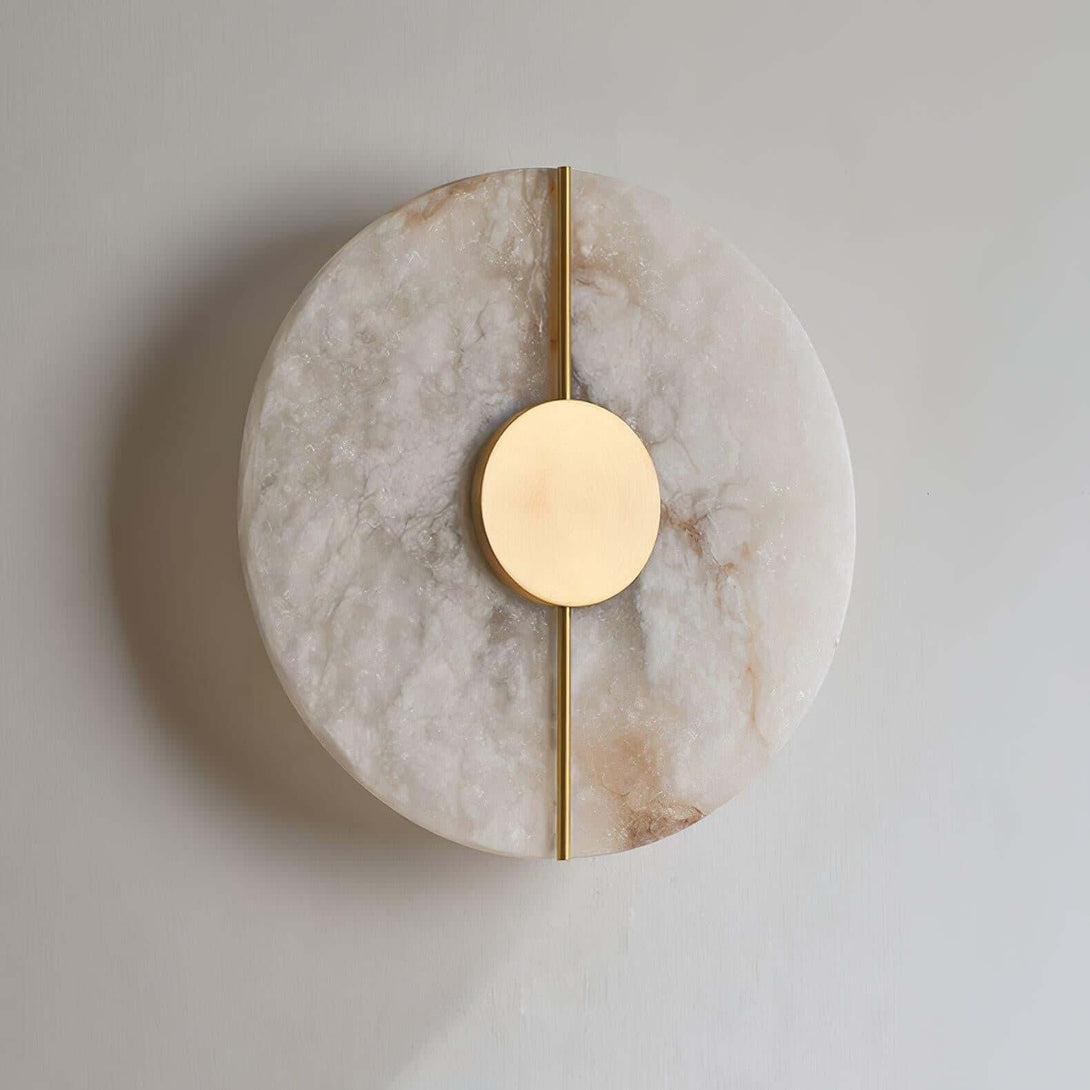 Zaytro Wall Sconce – Alabaster Wall Sconce, Modern Brass Style