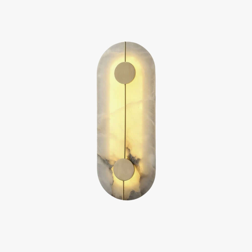 Zaytro Wall Sconce – Alabaster Wall Sconce, Modern Brass Style
