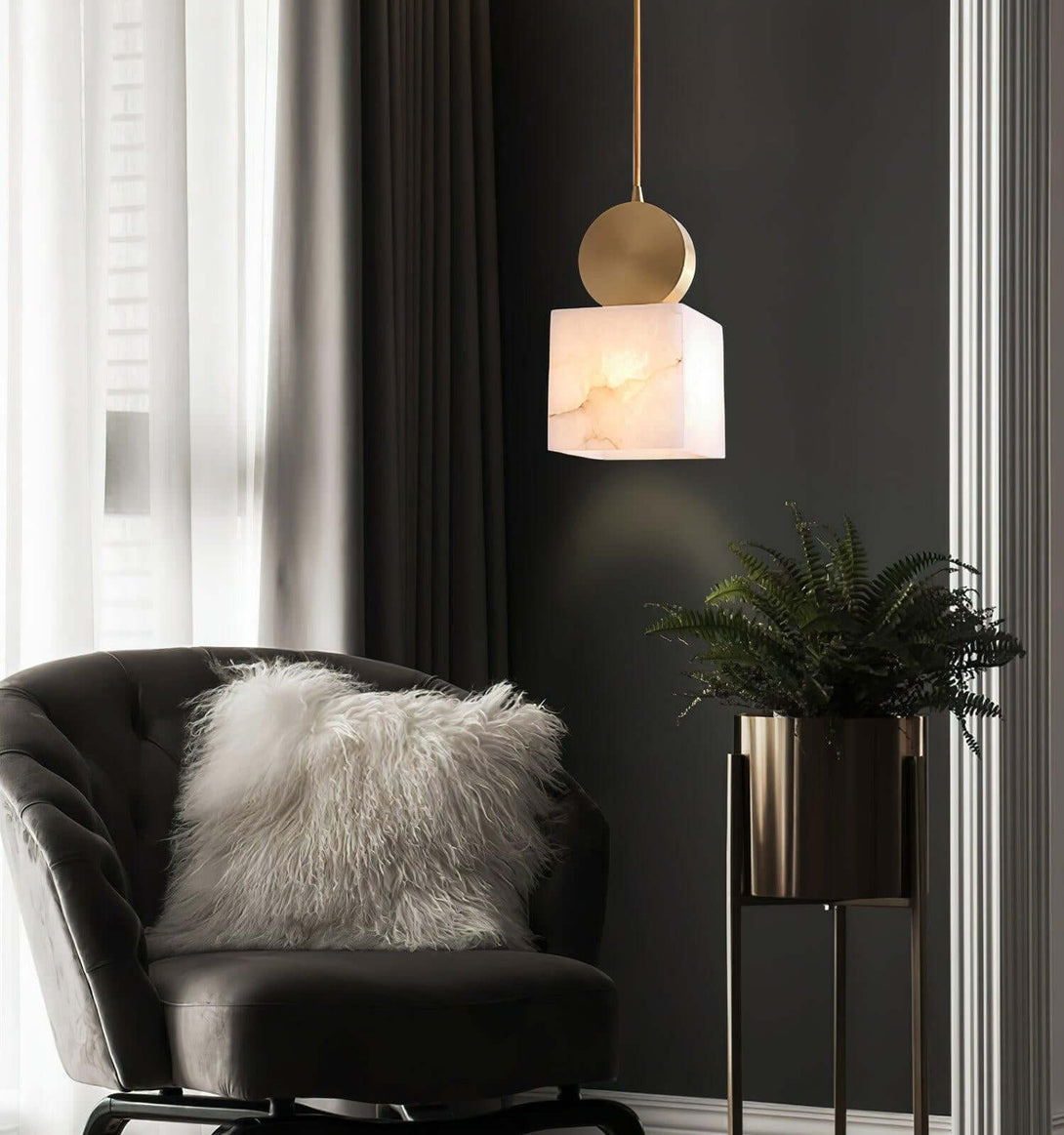 Zelya Pendant Light – Decorative Alabaster Pendant Light