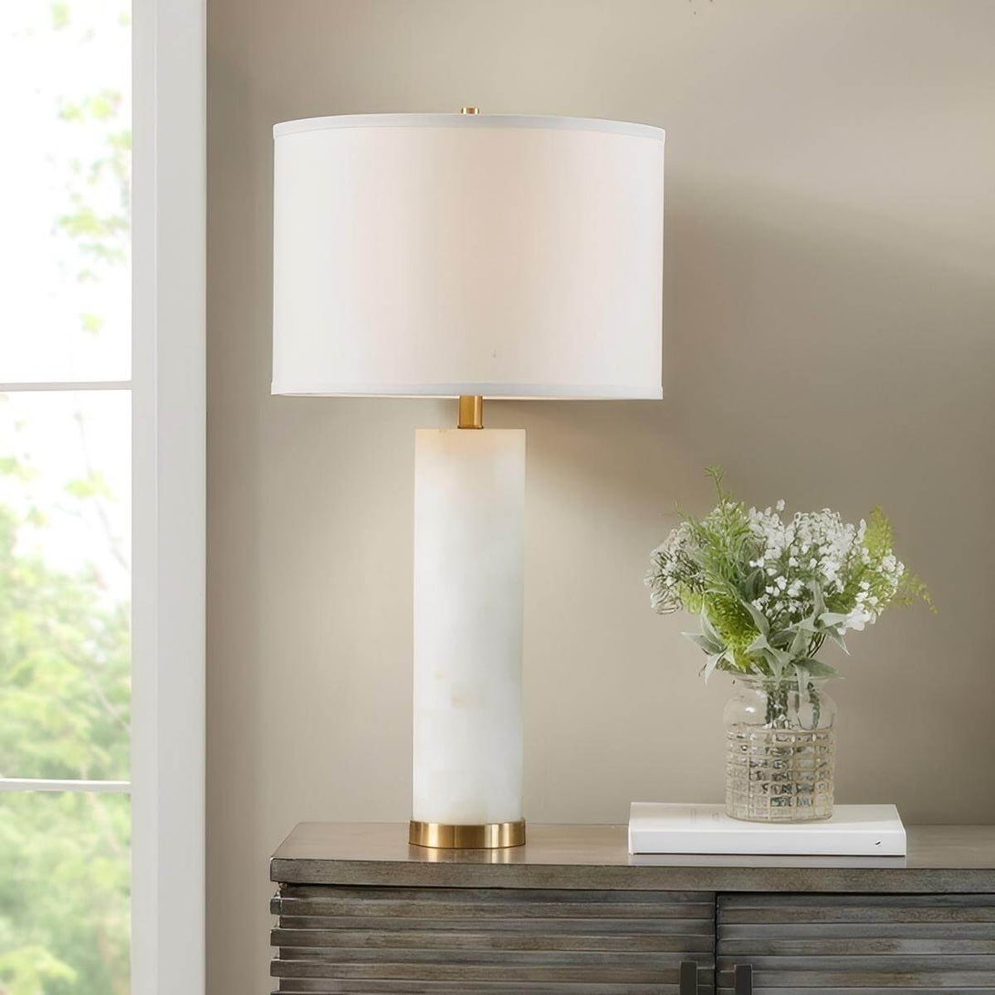 Zeytu Table Lamp – Alabaster Table Lamp, Modern Table Light
