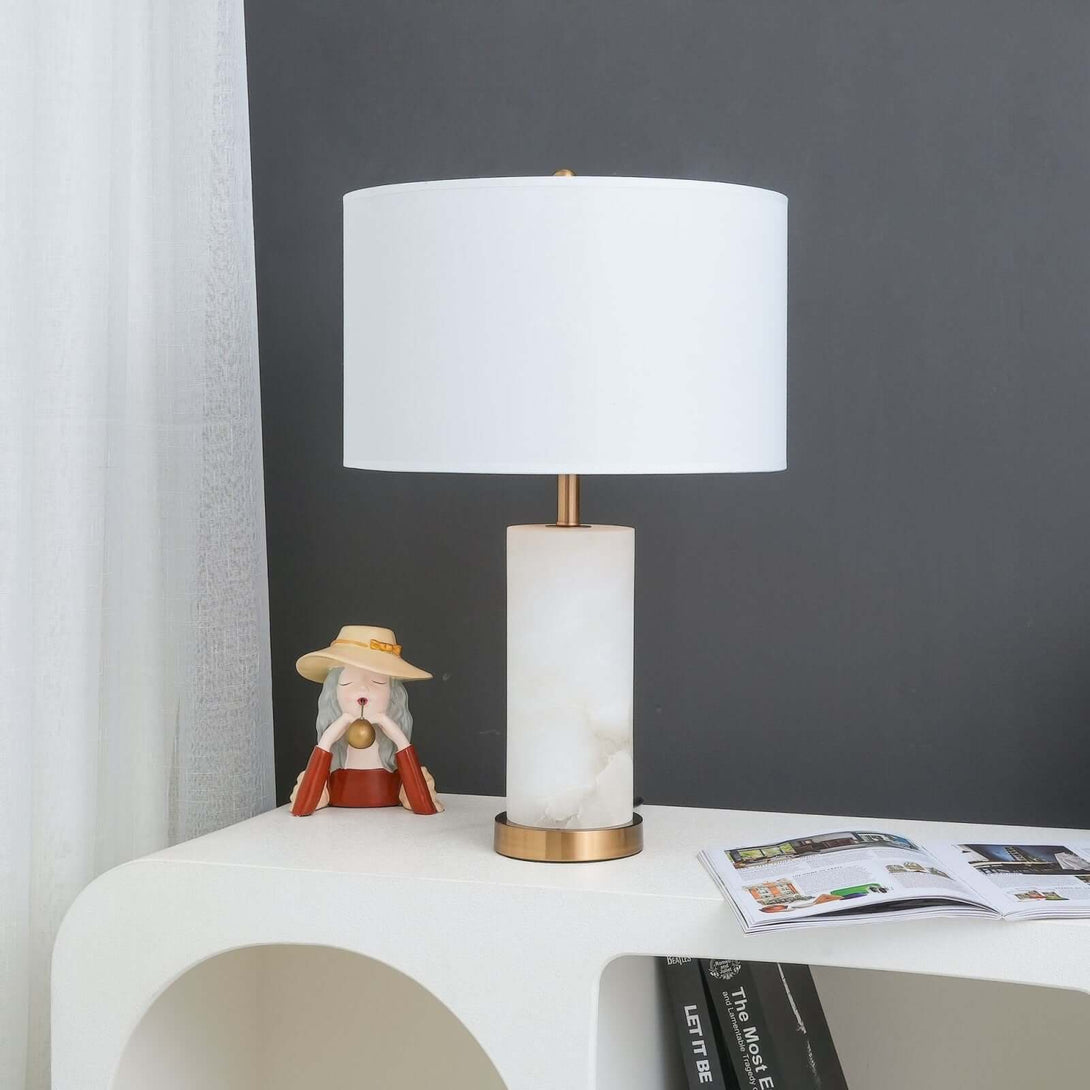 Zeytu Table Lamp – Alabaster Table Lamp, Modern Table Light