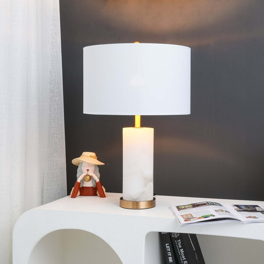 Zeytu Table Lamp – Alabaster Table Lamp, Modern Table Light
