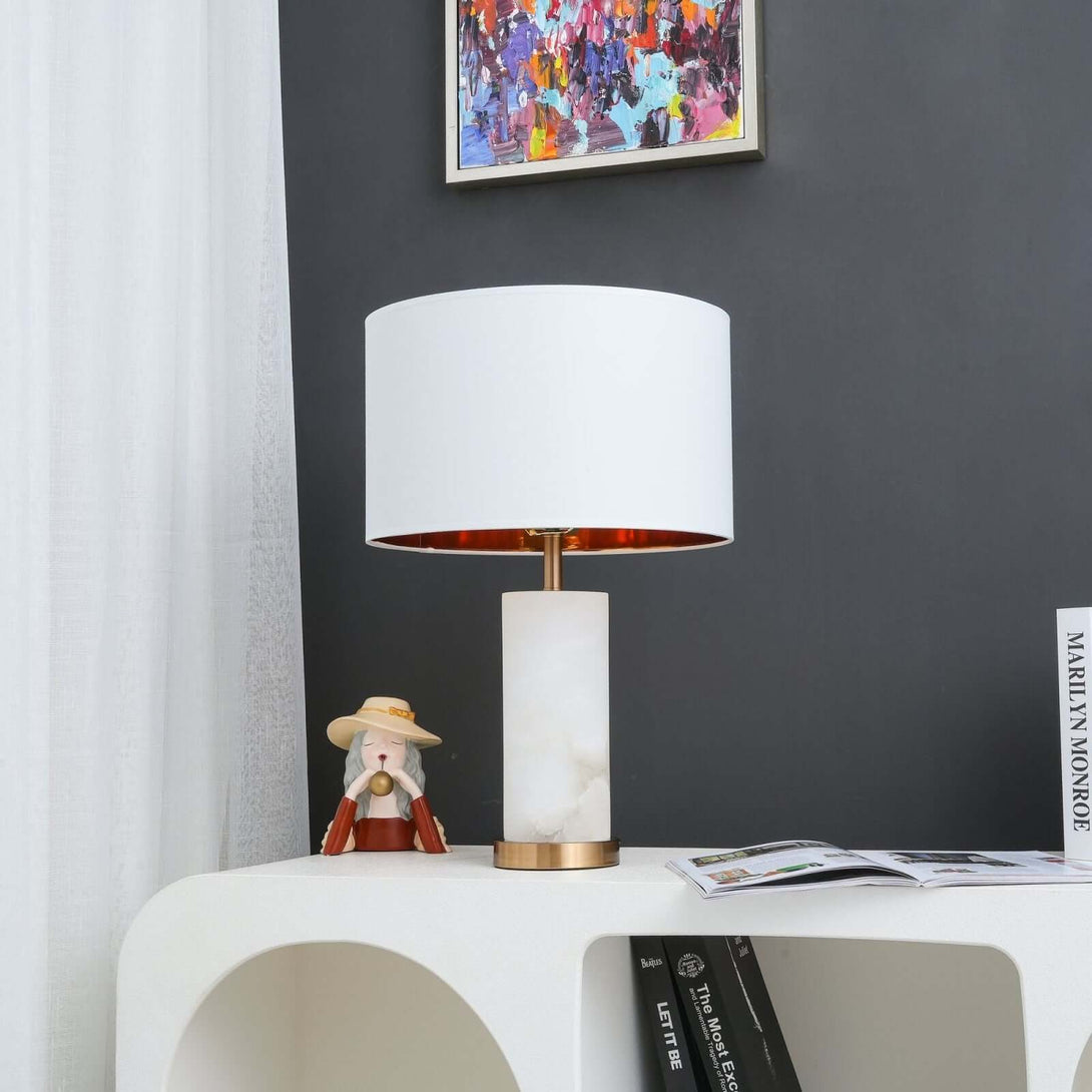 Zeytu Table Lamp – Alabaster Table Lamp, Modern Table Light