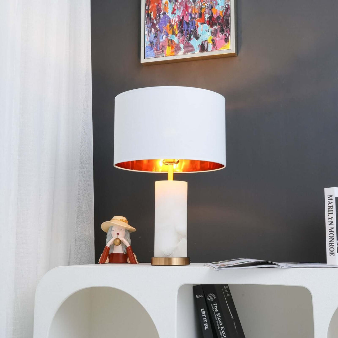 Zeytu Table Lamp – Alabaster Table Lamp, Modern Table Light