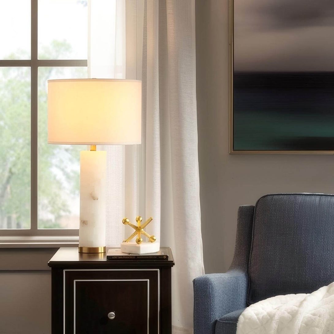 Zeytu Table Lamp – Alabaster Table Lamp, Modern Table Light
