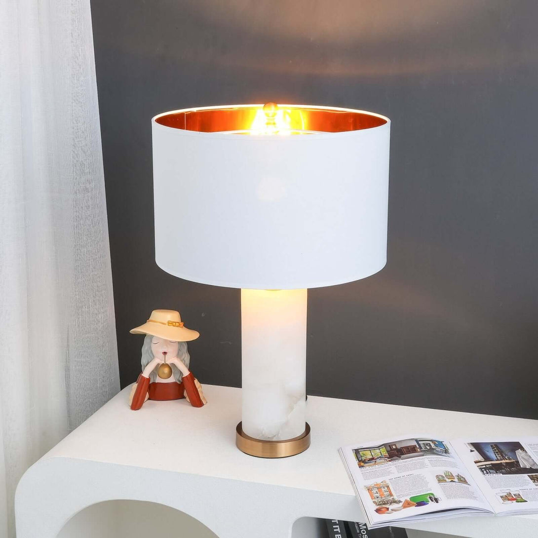 Zeytu Table Lamp – Alabaster Table Lamp, Modern Table Light