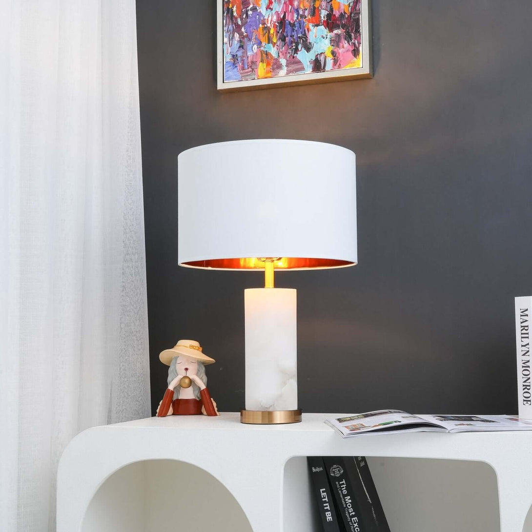 Zeytu Table Lamp – Alabaster Table Lamp, Modern Table Light
