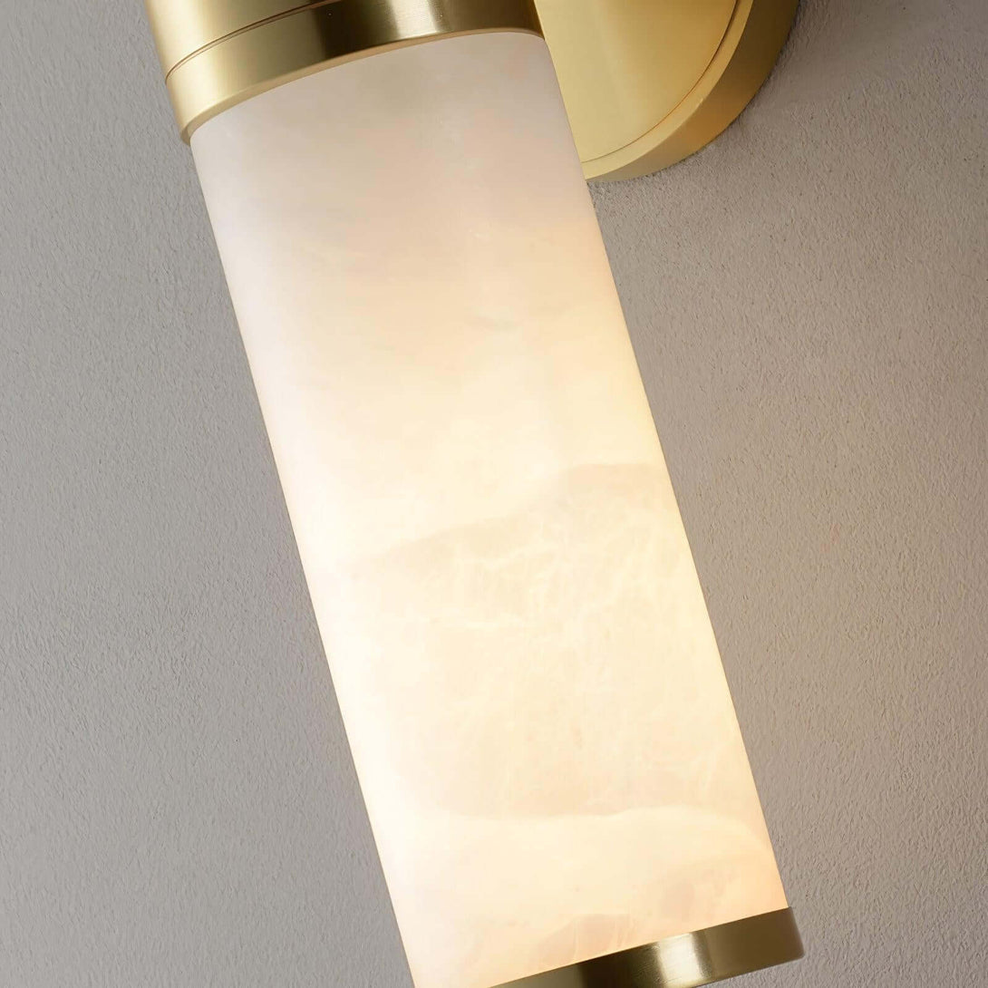 Zylet Wall Sconce – Alabaster Wall Sconce with Brass Finish
