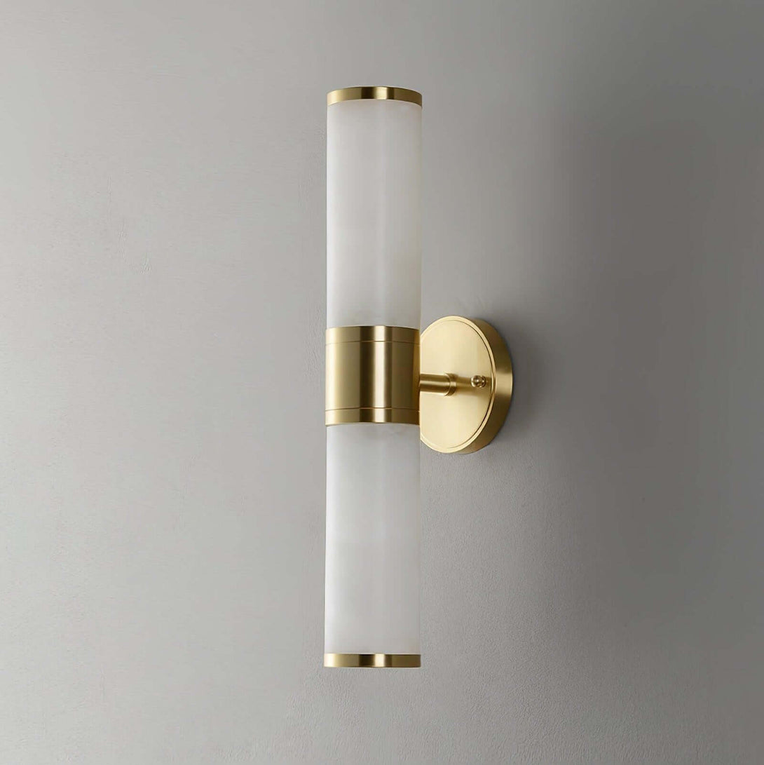 Zylet Wall Sconce – Alabaster Wall Sconce with Brass Finish