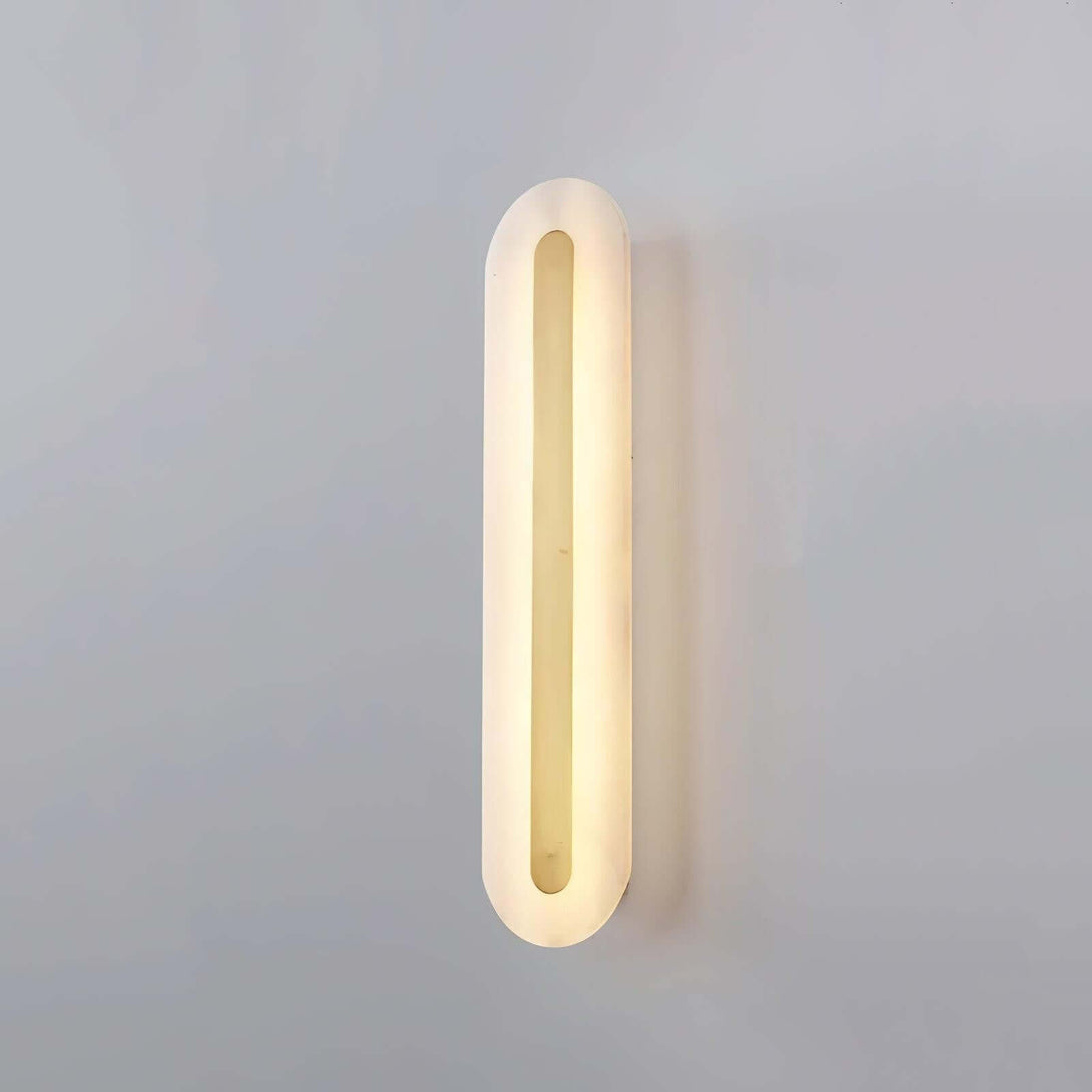 Zymera Alabaster Wall Sconce with Brass Accent Light