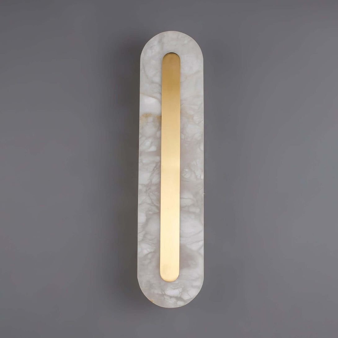 Zymera Alabaster Wall Sconce with Brass Accent Light