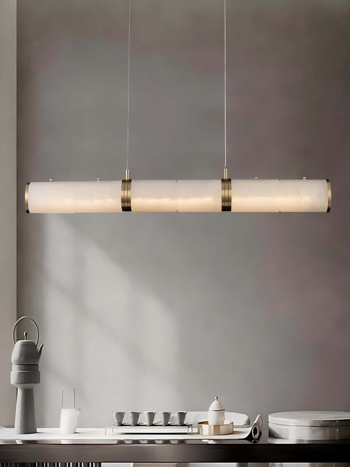 Zyxqlo Chandelier - Luxury Dining Area Alabaster Chandelier | Rossolighting
