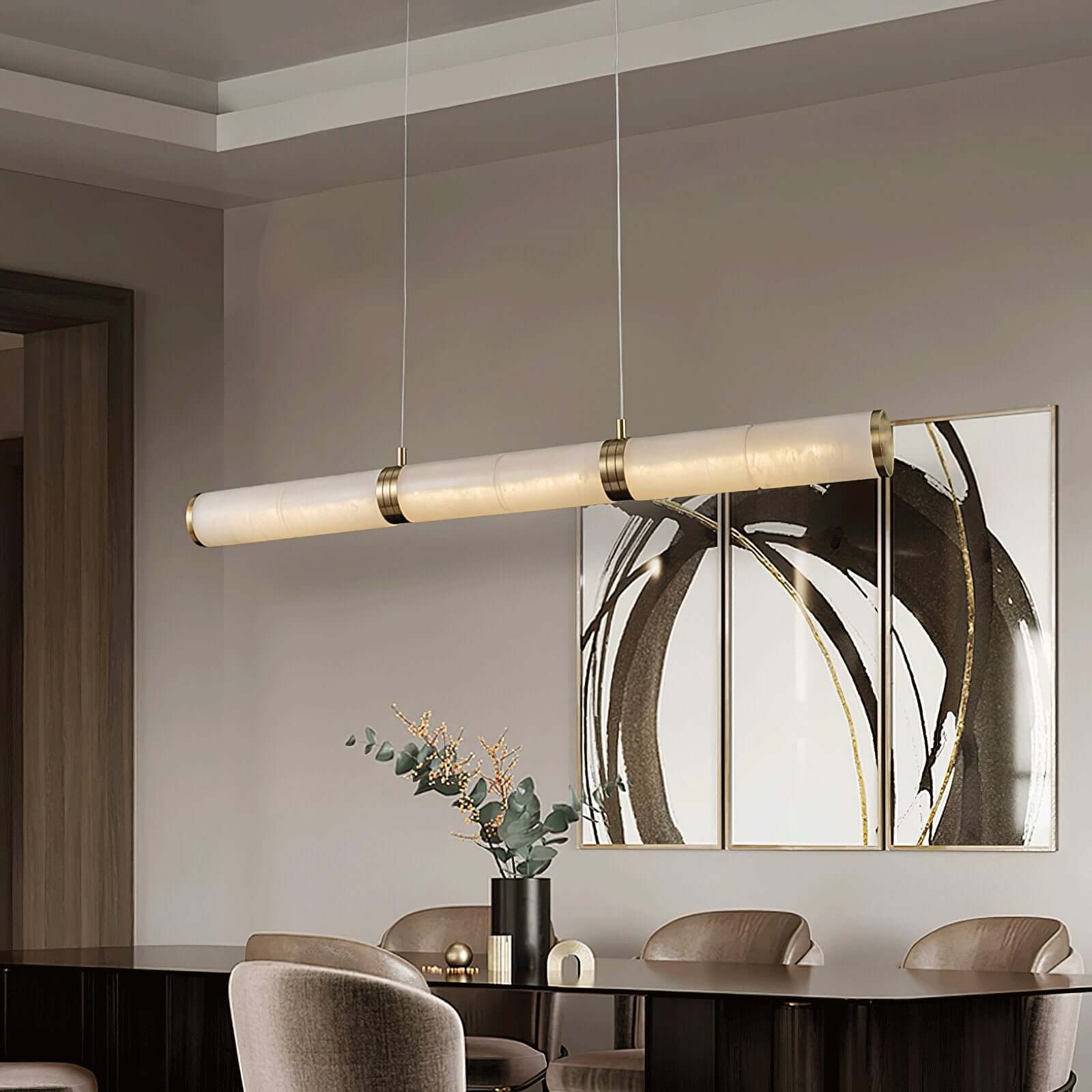 Zyxqlo Chandelier - Luxury Dining Area Alabaster Chandelier | Rossolighting