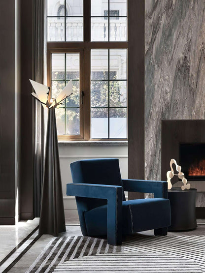 Lirona Floor Lamp - Elegant Alabaster Art Deco Floor Lamp