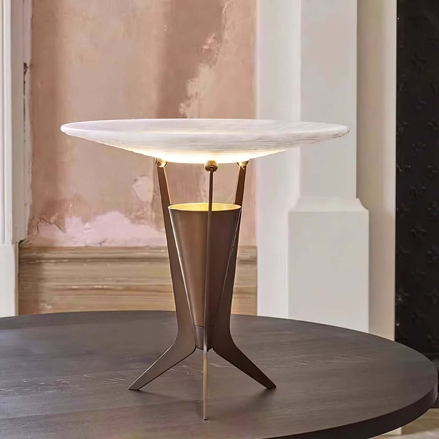 Fynlo Table Lamp – Alabaster Table Lamp Art Deco Style