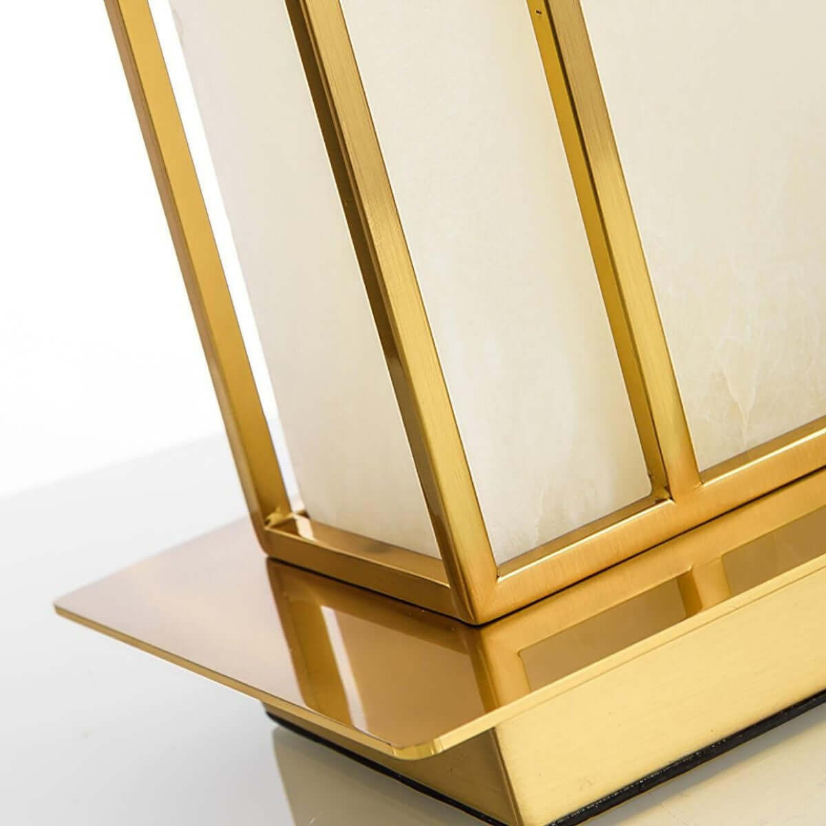 Livon Alabaster Table Lamp - Mid Century Modern Gold Table Lamp