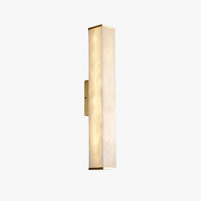 Lunox Wall Sconce – Alabaster Sconce & Brass Wall Light