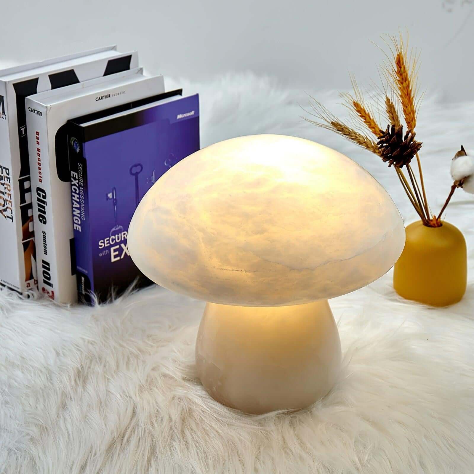 Dorqi Mushroom Table Lamp – Cute Alabaster Table Light