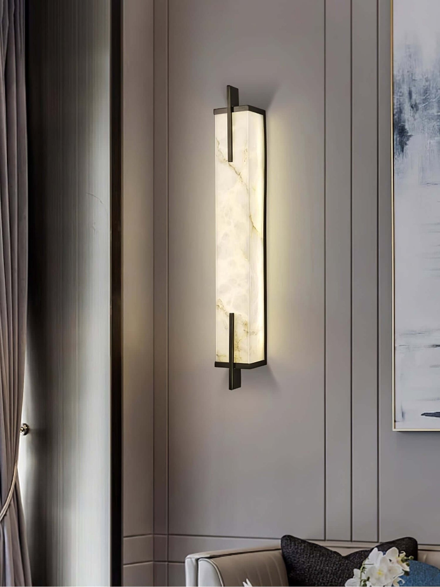 Veyor Alabaster Wall Sconce – Bedside Wall Lights Indoor