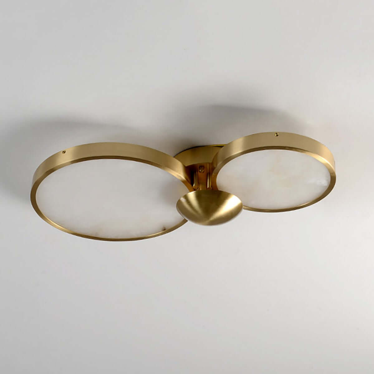 Axiora Ceiling Light | Alabaster Ceiling Light & Brass Fixture
