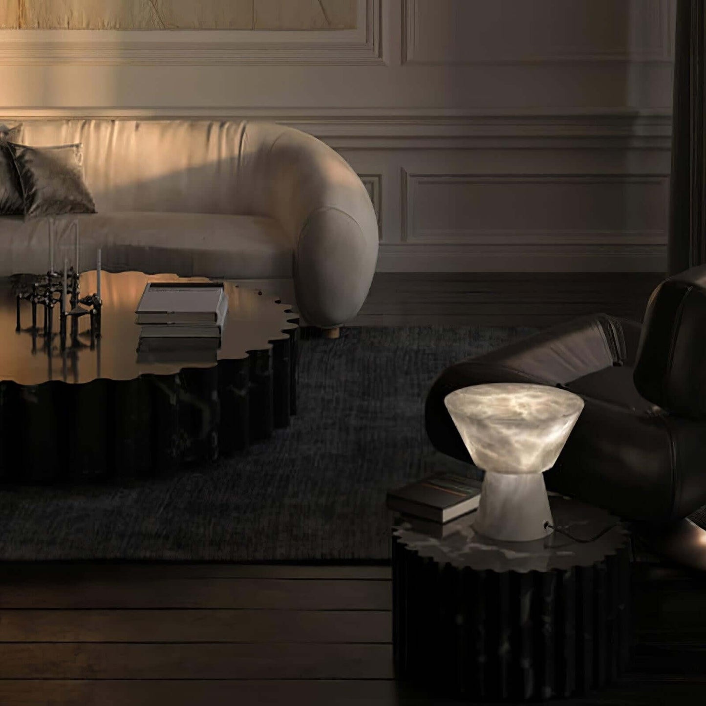 Beta Alabaster Table Lamp – Bedside Lamps for Bedrooms