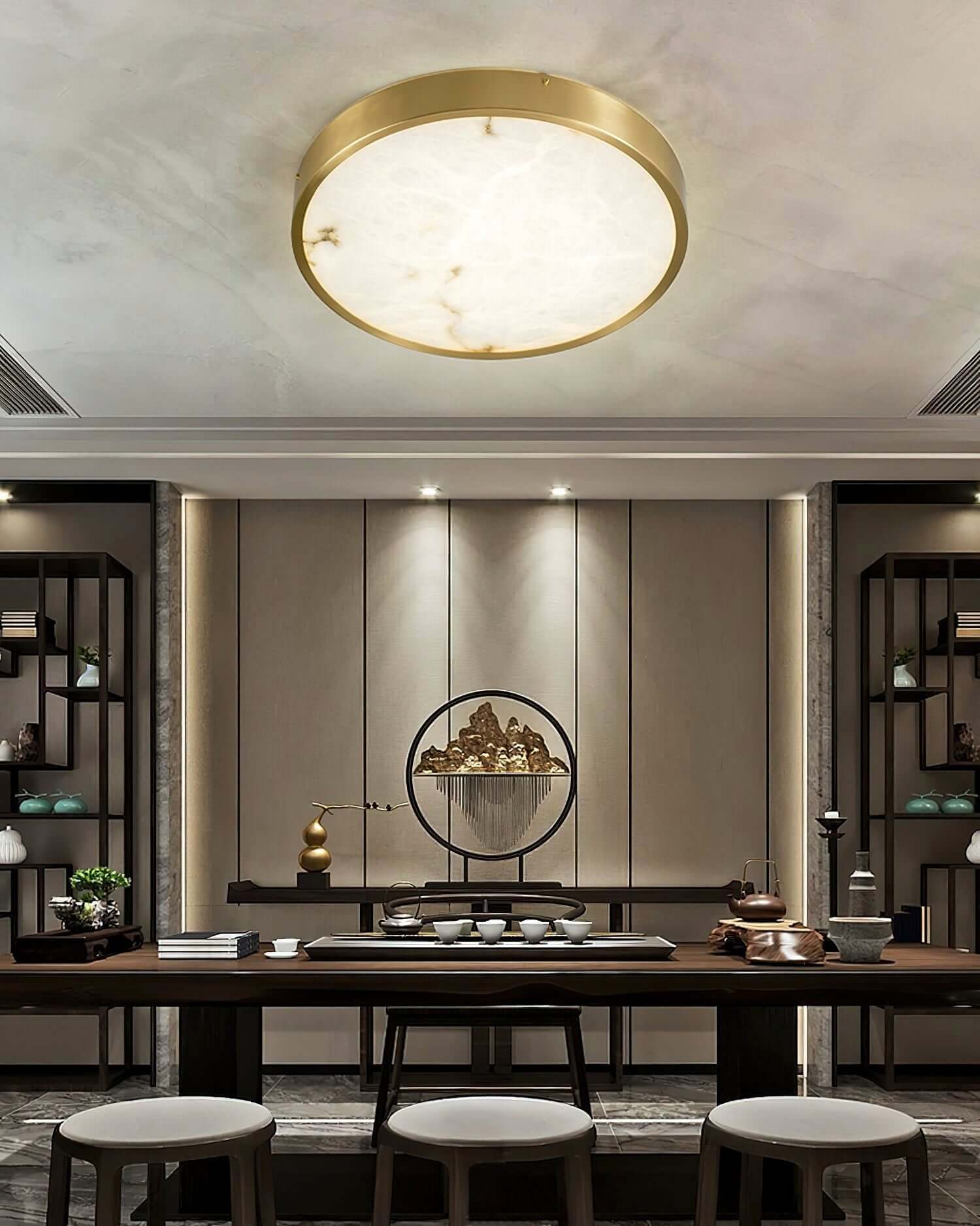 Camiro Ceiling Light – Alabaster Flush MountBedroom ceiling lamp