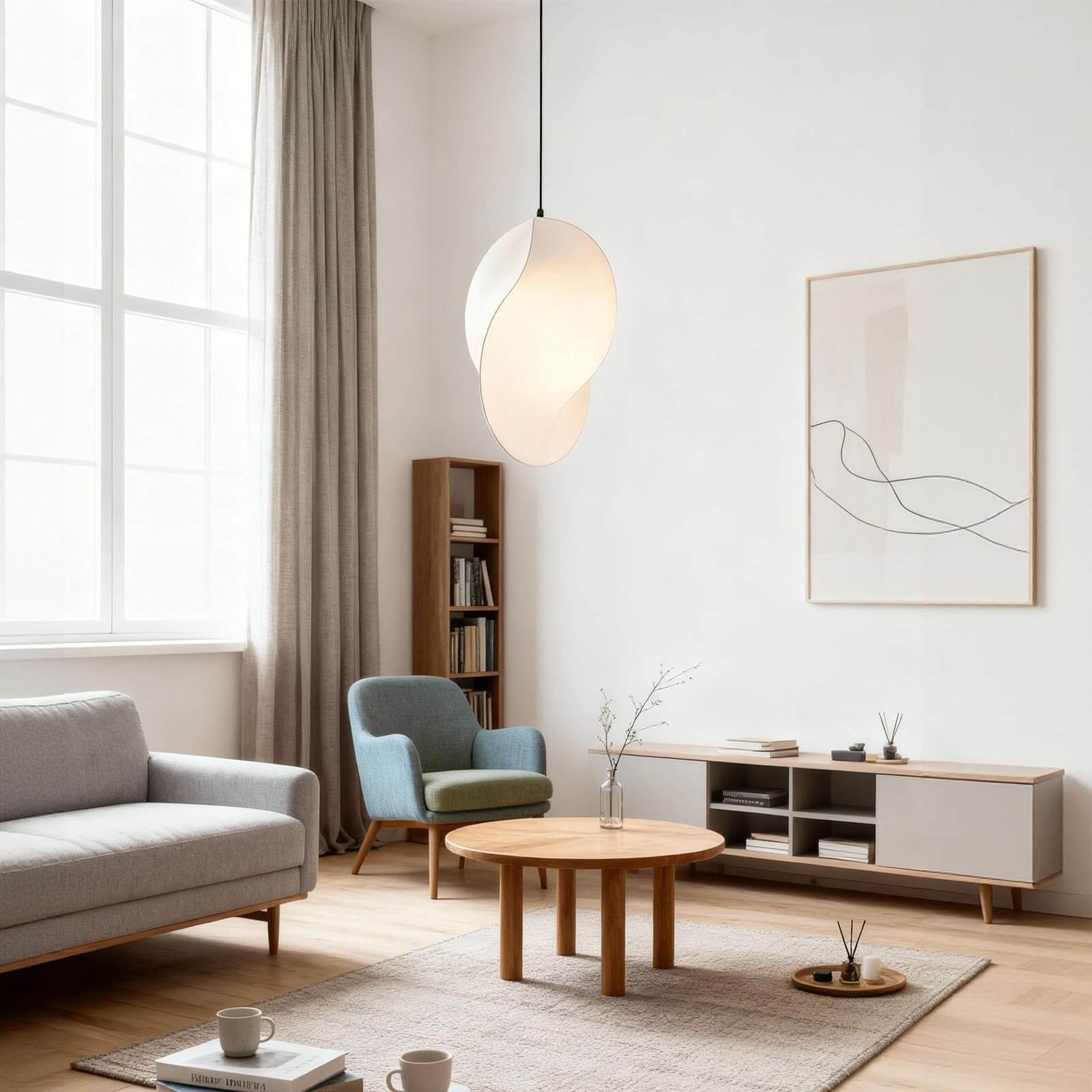Darlio Pendant Light – Modern Hanging Light for Drawing Room