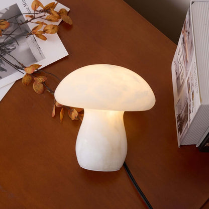 Dorqi Mushroom Table Lamp – Cute Alabaster Table Light